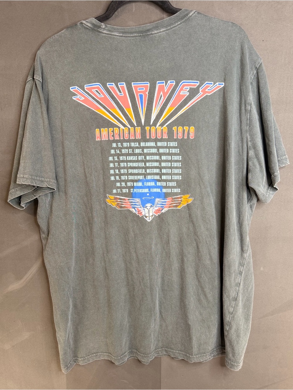 Wrangler Gray Journey American Tour 1979 Graphic Tee